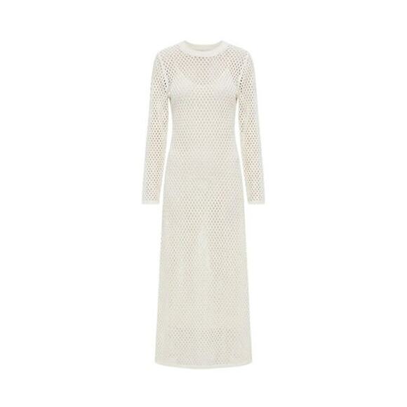 HYACINTH HOUSE Cream Knit Amanyara Maxi Dress Size L NWT Retail $178 Tuckernuck - Picture 8 of 8